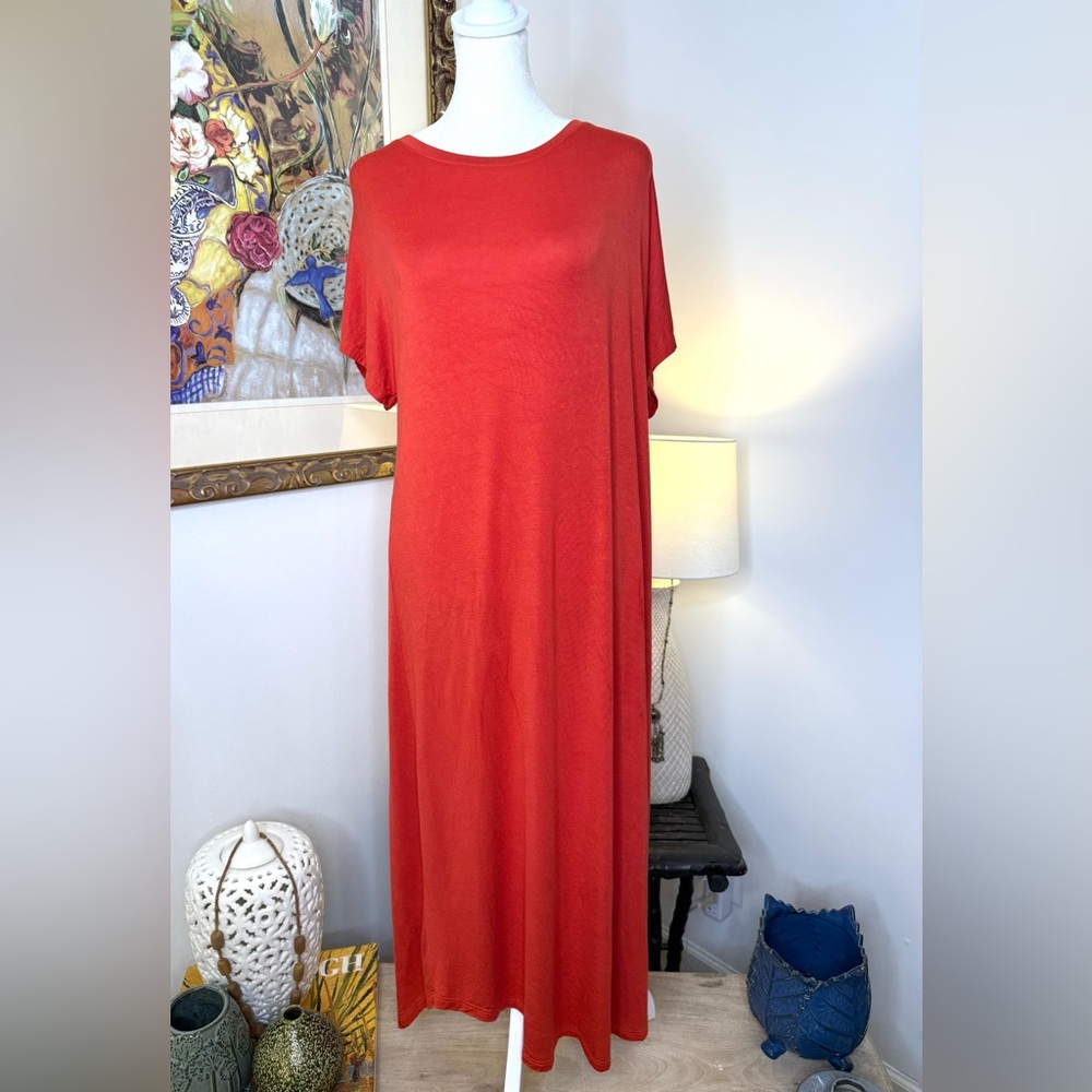Iconic Luxe Aoricot Colored Long Dress Size XL